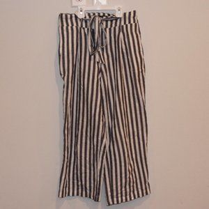 ZARA Basic Striped Cropped Pants Size S